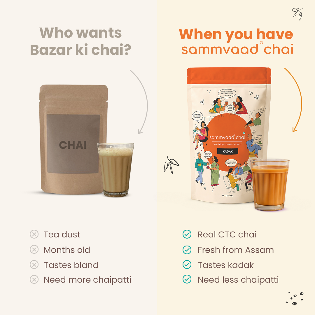 Sammvaad Kadak Chai (1Kg) + 3 Free Spices