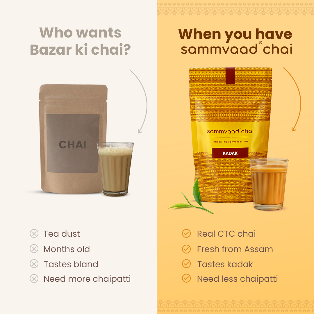 Sammvaad Kadak Chai (1Kg) + 3 Free Spices