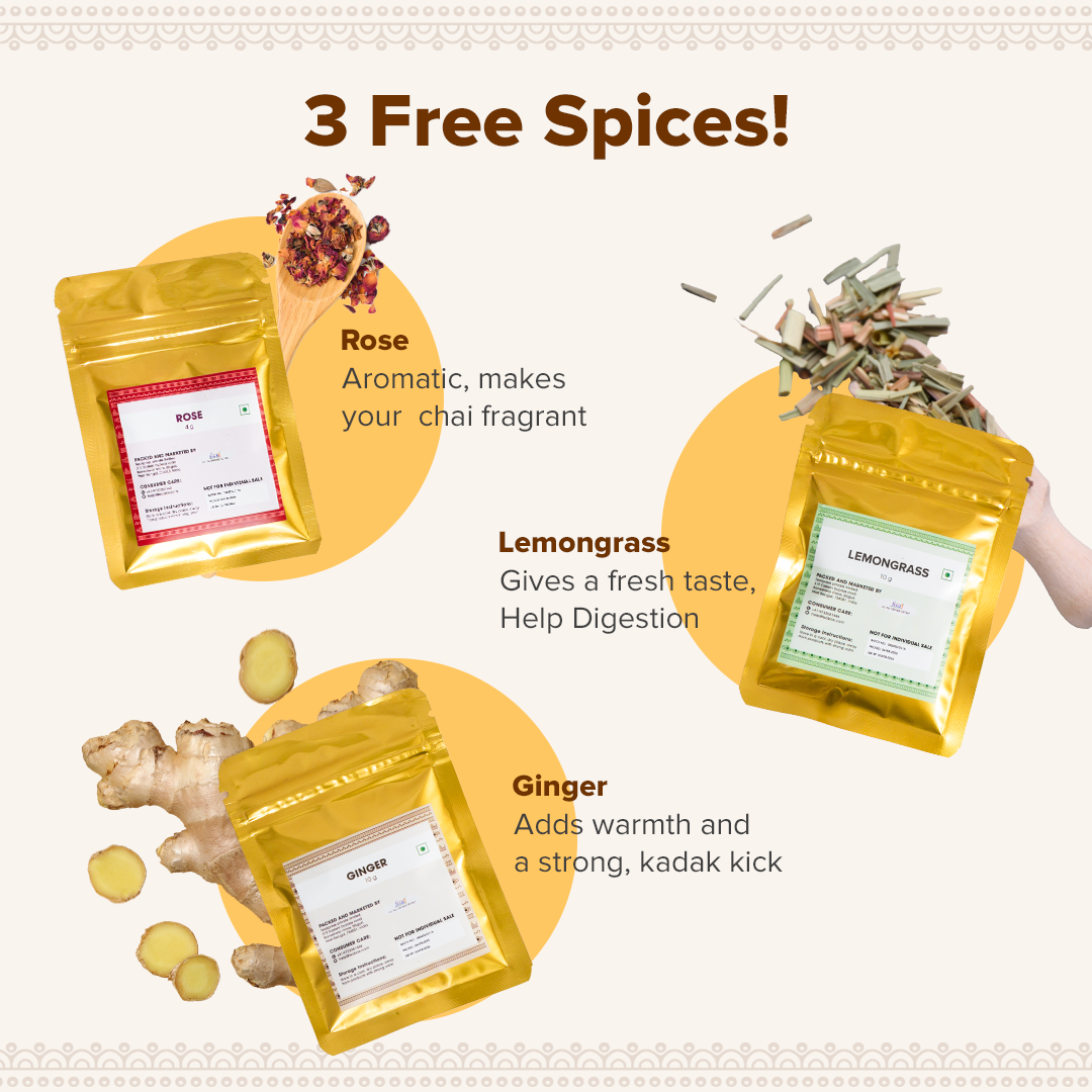 Sammvaad Kadak Chai (1Kg) + 3 Free Spices