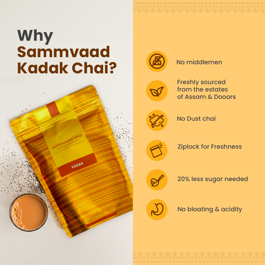 Sammvaad Kadak Chai (1Kg) + 3 Free Spices