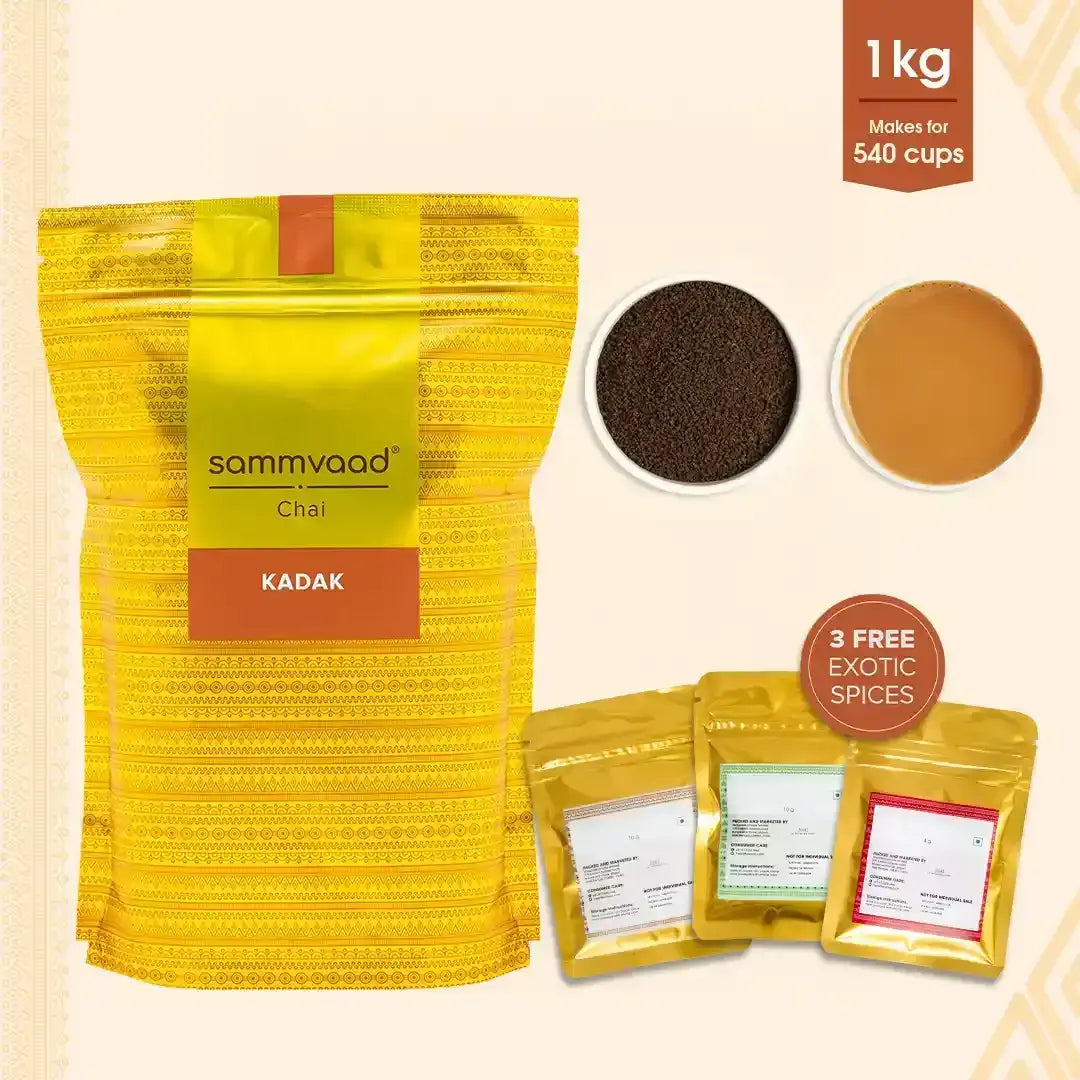 Sammvaad Kadak Chai (1Kg) + 3 Free Spices