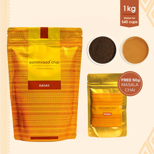 Sammvaad Kadak Chai (1Kg) + Free 50g Masala Chai