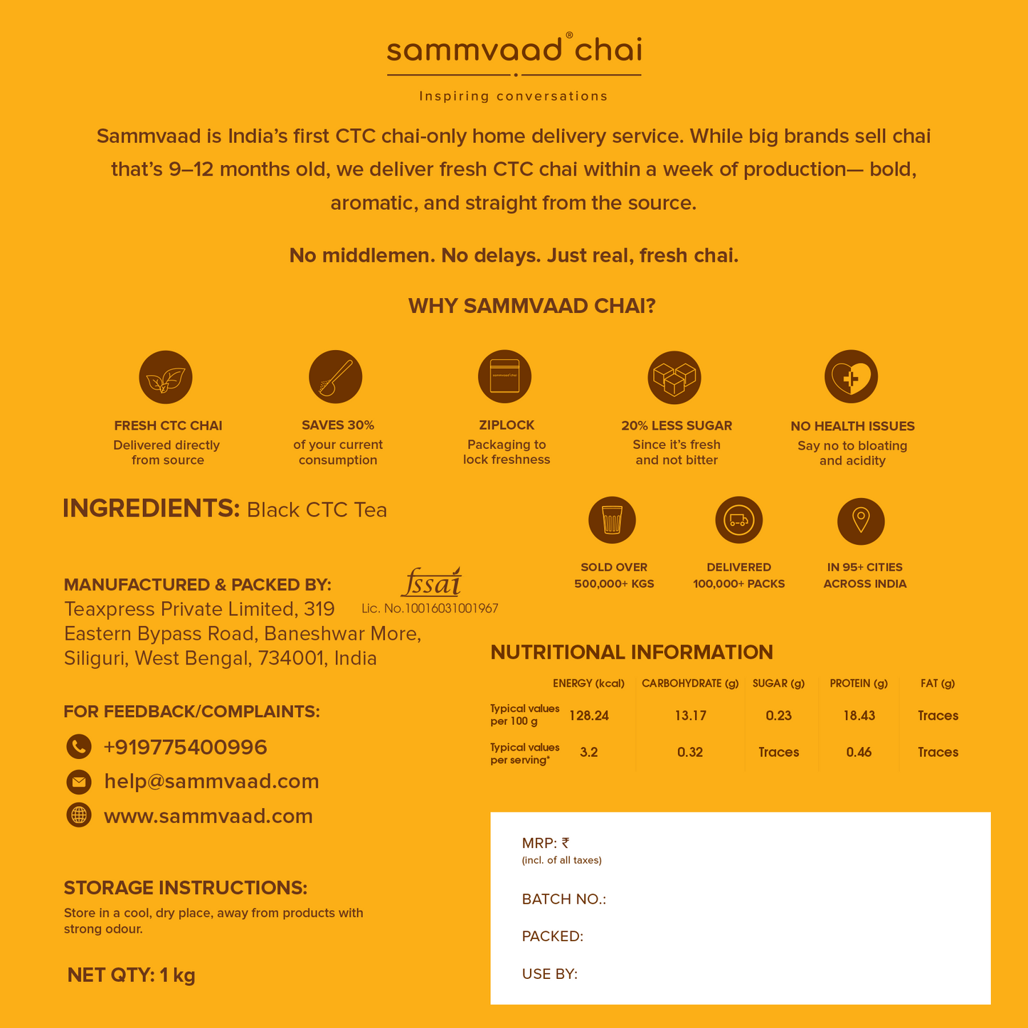 Sammvaad Kadak Chai (1Kg)